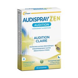 Audispray AudisprayZen Complément Alimentaire - 60 comprimés - Audition claire, réduction du stress nocturne