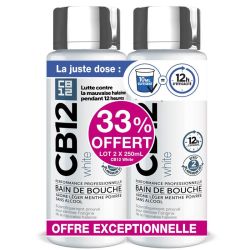 CB12 White Bain de Bouche Sans Alcool Menthe Légère - 2 x 250ml
