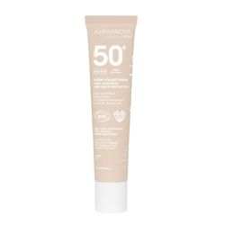 Alphanova Organic Sun Crème Solaire Teintée Nude SPF50+ Bio Visage Invisible & Toucher Sec - 40g