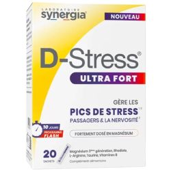 Synergia D-Stress Ultra Fort 20 Sachets – Anti-stress flash et pics de nervosité