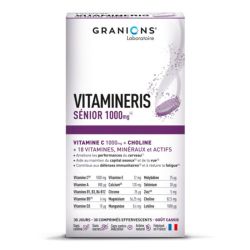 Granions Vitamineris Sénior - Soutien la Forme Physique et Mentale des Seniors - 30 comprimés effervescents