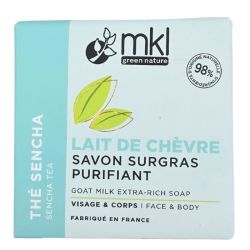 MKL Green Nature Lait de Chèvre Savon Surgras Purifiant Thé Sencha 100 g - Nettoyage et pureté des peaux grasses à tendance acnéique