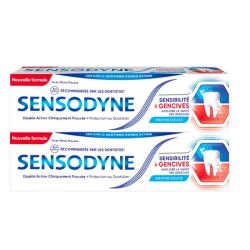 Sensodyne Sensibilité Gencives - 2x75ml - Protection complète pour dents sensibles et gencives