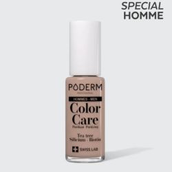 Poderm Vernis Color Care Men Tea Tree Spécial Homme 8 ml - Vernis soin camouflant et purifiant ongles abîmés