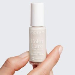 Poderm Vernis Color Care Tea Tree Milky 8 ml - vernis purifiant soin blanc laiteux illuminateur