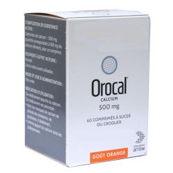 Orocal carbonate de calcium 500 mg 60 comprimés à sucer