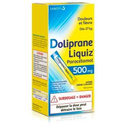 DolipraneLiquiz Paracétamol 500 mg - Suspension Buvable - 12 sachets