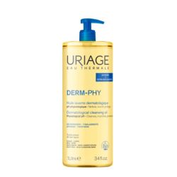 Uriage Derm-Phy Huile Lavante Dermatologique 1L - Nettoie, nourrit et protège la peau