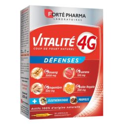 Forté Pharma Vitalité 4G Défenses Immunitaires - 20 Ampoules de 10ml