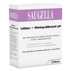 Saugella Intilac Rééquilibrant pH - Gel Intravaginal - Rééquilibre la Flore Vaginale - 7 Monodoses de 5 ml