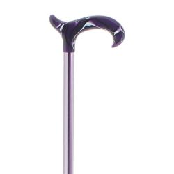 Cannes Fayet Canne de Marche Télescopique Crochet en Plexiglas Marbré Violet