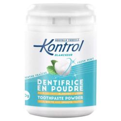 Kontrol Blancheur Poudre Dentifrice Menthe 30g - Elimination des tâches, protection de l'émail