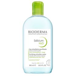 Bioderma Sebium H2O Eau Micellaire Nettoyante et Purifiante - 500 ml - Peaux Mixtes à Grasses