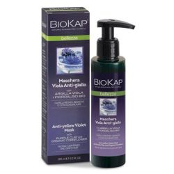 Biokap Masque Violet Anti Jaunissement - Enlève les Reflets Jaunes des Cheveux Blonds - 150ml