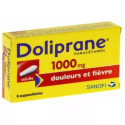 Doliprane 1000mg adulte 8 suppositoires