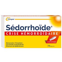 Sédorrhoïde Crise hémorroïdaire 8 suppositoires