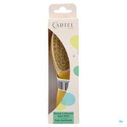 Cartel Brosse Cheveux - Pour Bébé - Couleur Jaune - 1 pièce - Poils Ultra-Doux