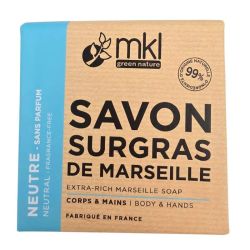 MKL Green Nature Savon Surgras de Marseille Neutre Sans Parfum 100 g - Corps et mains