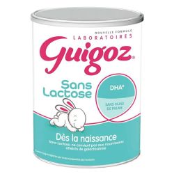 Guigoz Lait Infantile Sans Lactose Dès la Naissance - 400g