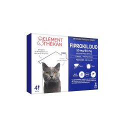 Clément Thékan Fiprokil Duo Chat 1 - 6kg 4 pipettes
