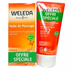 Weleda Coffret Huile De Massage 200ml + Gel Douche 200ml - Détente du corps après l’effort