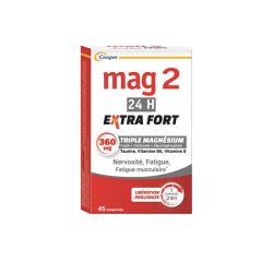 Mag2 24H Extra Fort - 45 Comprimés - Réduit la fatigue nerveuse et musculaire