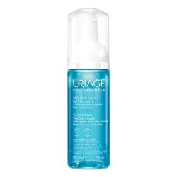 Uriage Mousse d'Eau Nettoyante 150 ml - Démaquille, nettoie et adoucit visage et yeux