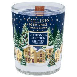 Collines de Provence Bougie de Noël - Parfum Couronne de Noël - 75 g