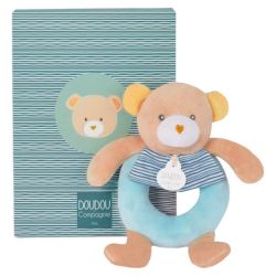 Doudou et Compagnie Maé l'Ours - Doudou Hochet - Ultra Doux - 1 pièce