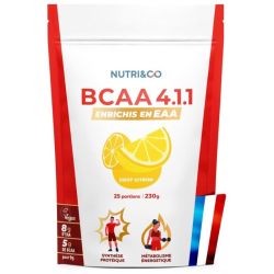 Nutri&Co BCAA 4.1.1 Acides Aminés Essentiels Goût Citron - 225g