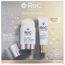 RoC Duo Retinol Sérum Stick Liftant 30g + Soin Yeux 15ml Offert - Fermeté et réduction des rides