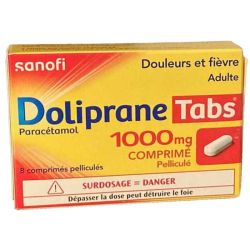 Doliprane Tabs 1000mg 8 comprimés - Paracétamol