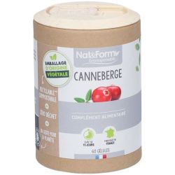 Nat&Form Canneberge Bio - 60 gélules - Soutient le confort urinaire au naturel