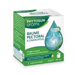 Phytosun Arôms Baume Pectoral à l'Eucalyptus 60g - Confort respiratoire et fraîcheur hivernale