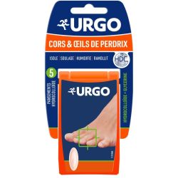 Urgo Pansements Cors & Oeils de Perdrix Protection & Soulagement - 5 Pansements Gel