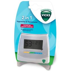 Vicks Hygromètre et Thermomètre 2 en 1