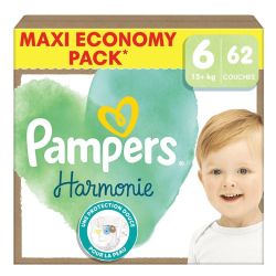 Pampers Harmonie Couches Bébé Taille 6 (13+ kg) - 62 Couches