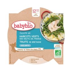 Babybio Assiette Haricots Verts Truite Aneth 12 mois - 230g