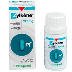 Vetoquinol Zylkene 225 mg - 30 Gélules - Anti-Stress et sérénité pour chien de 10 à 30 kg