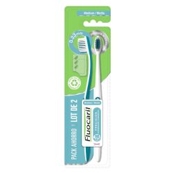 Fluocaril Brosse à Dents Précision Interdentaire 23/100 Médium - Lot de 2