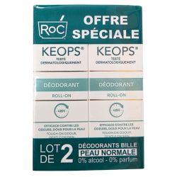 RoC Keops Déodorant Roll On 48h Lot de 2 x 30ml