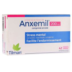 Anxemil 200mg 42 comprimés - Stress mental, nervosité, inquiétude, irritablité