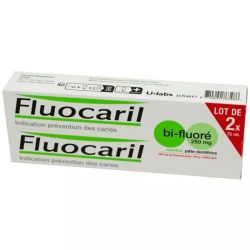 Fluocaril Bi-Fluoré 250 mg Menthe - 2 x 75ml - Pâte dentifrice
