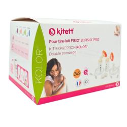 Kitett Kit Expression Double KOLOR - 24mm / Orange - Taille S - 1 kit - Pour tire-lait FISIO et FISIO PRO