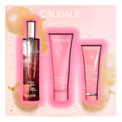 Caudalie Coffret Rose de Vigne - 3 Soins - Eau Fraîche + Gel Douche + Crème Mains