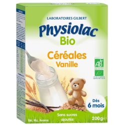 Gilbert Physiolac Bio Céréales Vanille +6m 200g