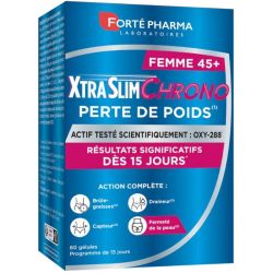 Forté Pharma XtraSlim Chrono Perte de Poids Femme +45 - 60 Gélules - Perte de poids ciblée et fermeté de la peau
