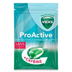 Vicks bonbons ProActive Sans Sucres - Avec Caféine Pro Active - 72g