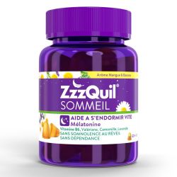 ZzzQuil Sommeil 30 Gummies Arôme Mangue Banane - Complément alimentaire pour le sommeil, aide à s'endormir vite