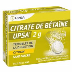 Upsa Citrate de Bétaïne 2 g 20 comprimés effervescents